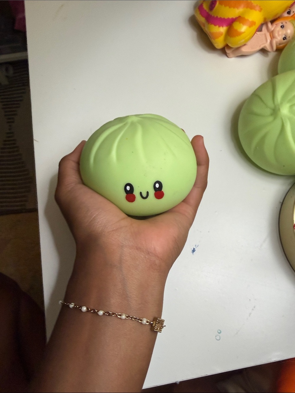 Cute Green Squishy Kawaii Bun Stress Toy - Kids Toys